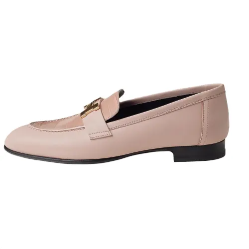 HERMES PARIS Crocodile Leather Casual Shoes Women's Pink
