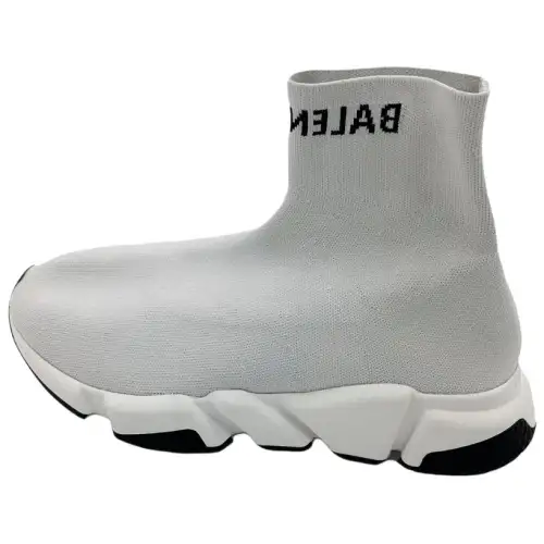 Balenciaga Speed Fabric High top Casual Shoes Men's Gray