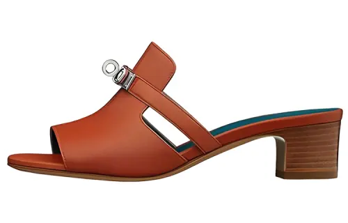 HERMES Candy Slide Slippers Women's Red