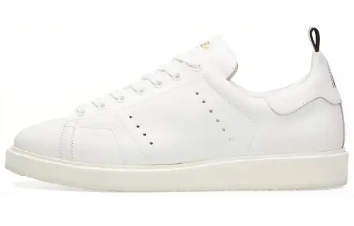 Golden Goose GGDB Starter Leather Stylish Skateboarding Shoes Men's White
