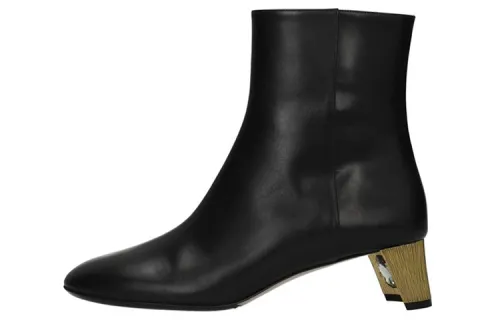 GUCCI Leather Ankle Boots Women's Black