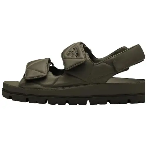 PRADA Padded Nappa Leather Sandals