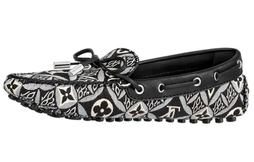 LOUIS VUITTON Gloria Casual Shoes Women's Black White