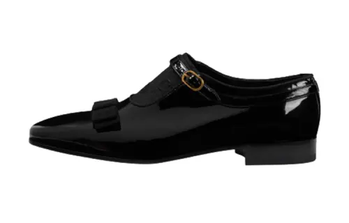 GUCCI Patent Leather Fashion Trend Casual Shoes Men's Black