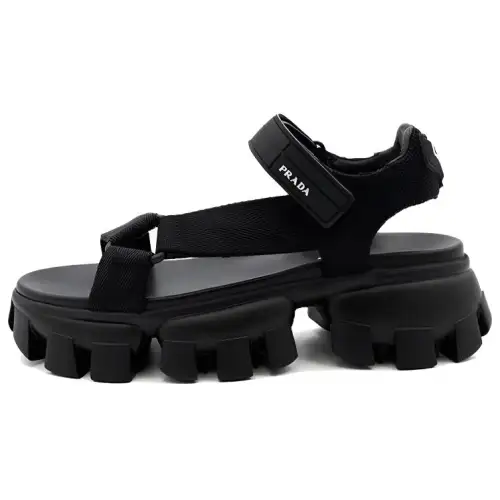 PRADA Cloudbust Thunder Beach Sandals Women's Black