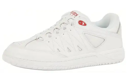 KENZO Leather Low top Skateboard Shoes Women's White