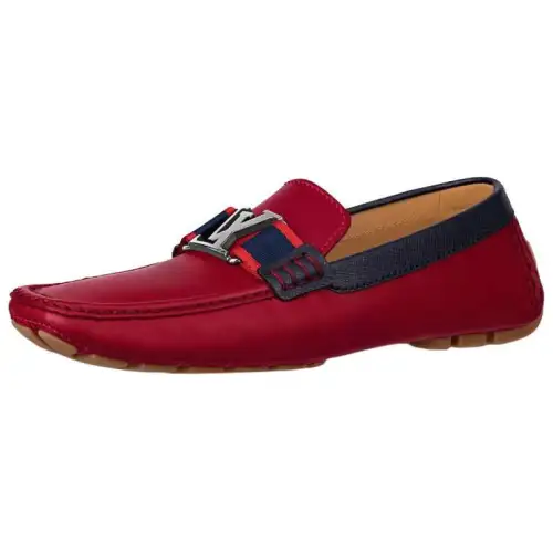 LOUIS VUITTON Monte Carlo Taïga Top Grain Cow Leather Casual Shoes Men's Burgundy