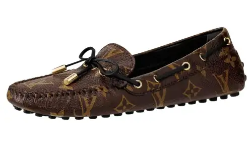 LOUIS VUITTON Gloria Loafers Women's Brown