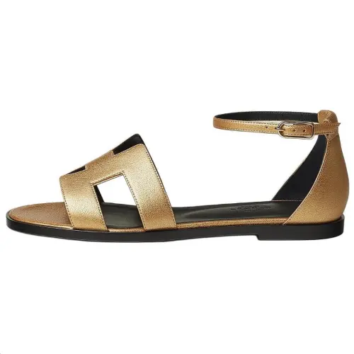 HERMES Santorini One Strap Sandals Women's Gold