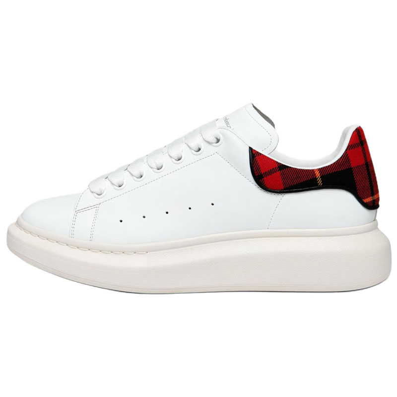 Мужские кроссовки Alexander McQueen Oversized Sneaker (бело-красные)