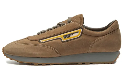 PRADA Low top Skateboard Shoes Men's Khaki Brown