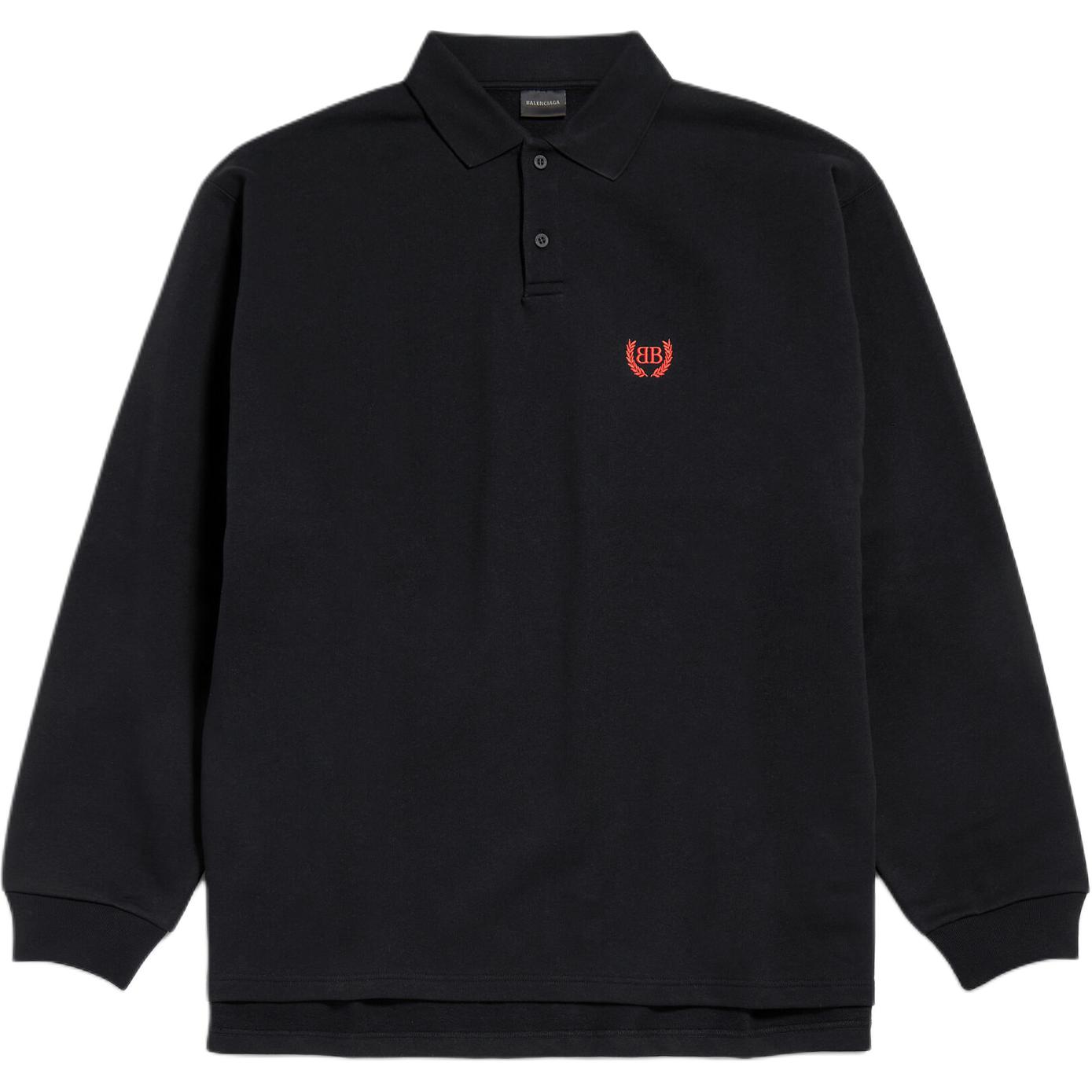 Мужская футболка Balenciaga Balenciaga FW25 Polo (черная)