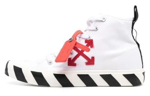 OFF WHITE Vulcanized Hi White Red Canvas
