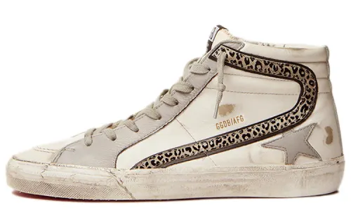 Golden Goose Slide Stylish Skateboarding Shoes Men's Ecru