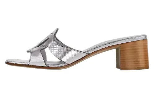LOUIS VUITTON Isola Slide Slippers Women's Silver