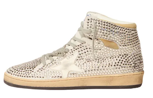 Golden Goose Sky Star Suede Abrasion Resistant Stylish Skateboarding Shoes Men's White