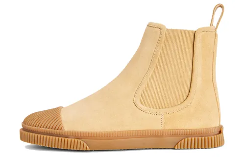 LOEWE Suede Ankle Length Chelsea Boots Men's Gold