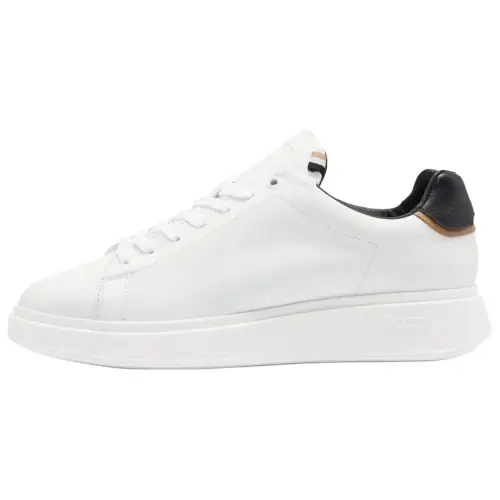HUGO BOSS Leather Low top Skateboard Shoes Men's White