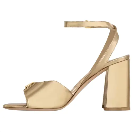 LOUIS VUITTON Swing One Strap Sandals 8.5cm Women's Gold