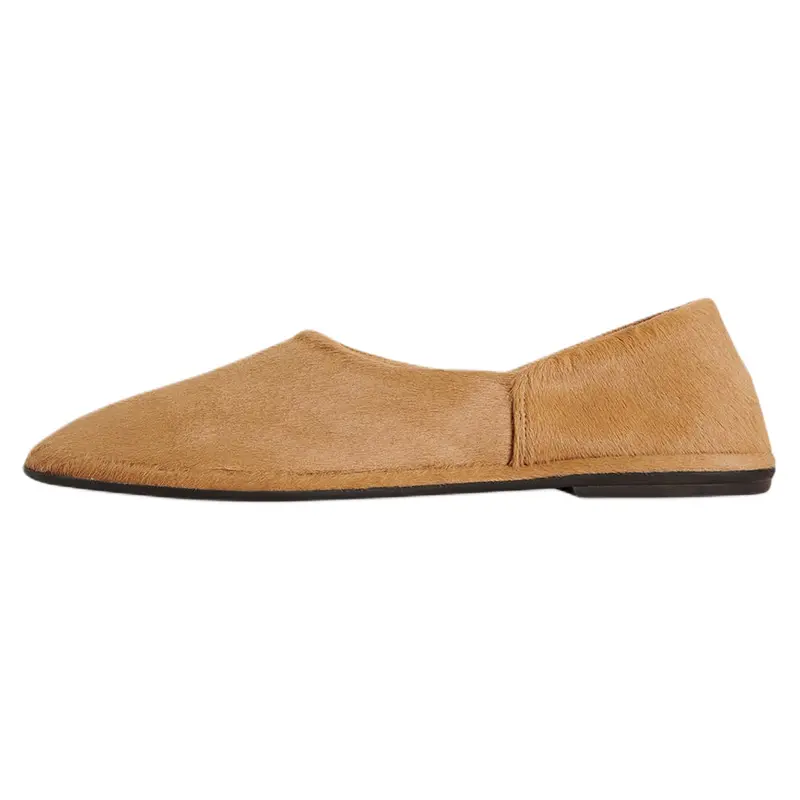 THE ROW Canal Slip On Leather Casual Shoes Women's Brown
