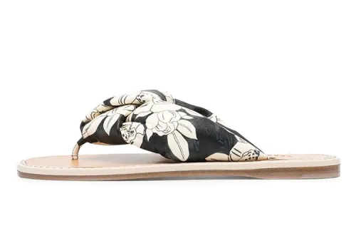 MIU MIU Flip Flops Women's Black White