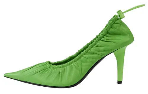 Balenciaga Knife Scrunch Slim Heel High Heels Women's Green