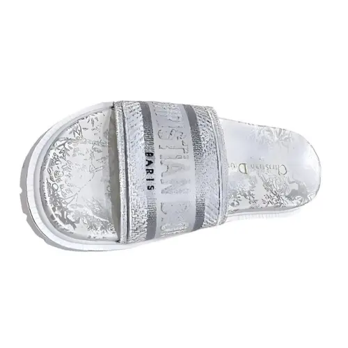 DIOR Dway Slide Slippers Women's Silver