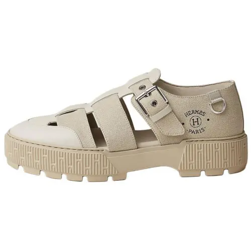 HERMES Kennedy Roman Sandals Men's Beige