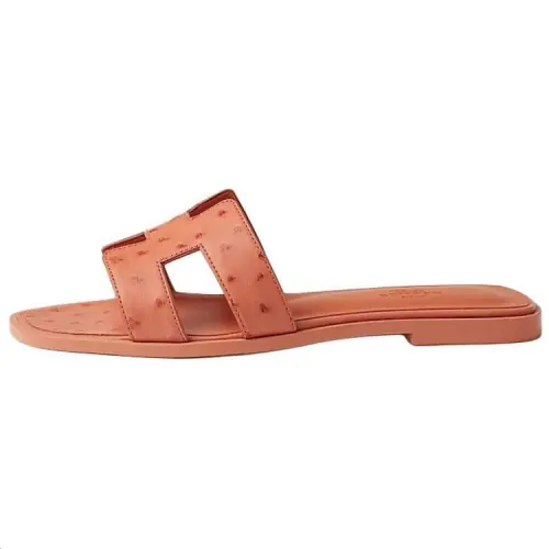 HERMES Oran Slide Slippers Women's Orange