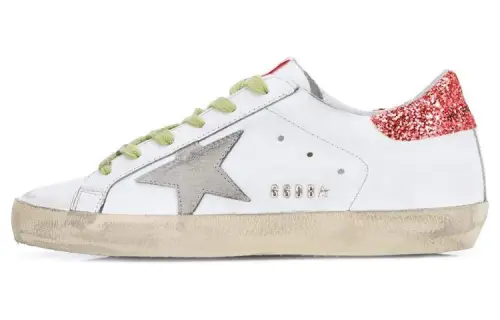 Golden Goose Super Star Skateboard Shoes Women's Low Top White/Yellow/Red/Gray