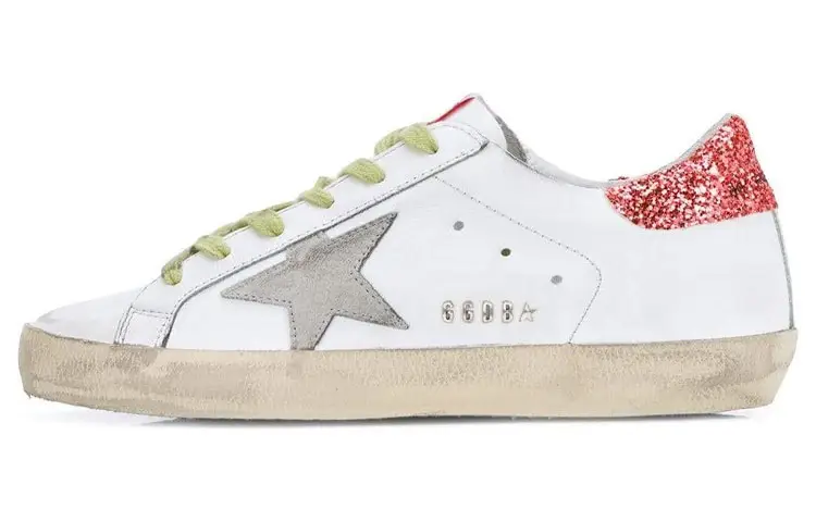 Golden Goose Super Star Skateboard Shoes Women's Low Top White/Yellow/Red/Gray