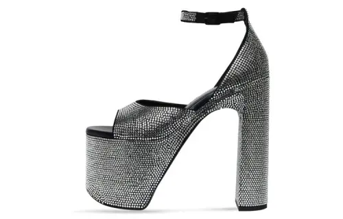 Balenciaga Camden One Strap Sandals 16cm Women's White Black
