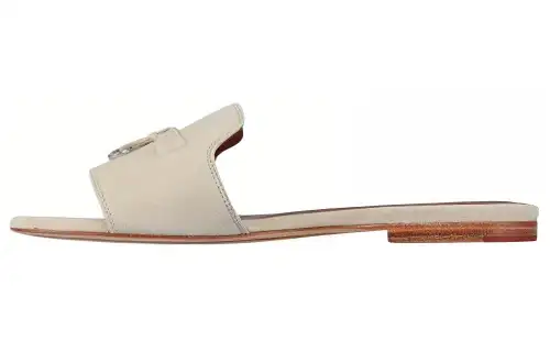 Loro Piana Summer Charms Walk Slide Slippers Women's Cassava Powder