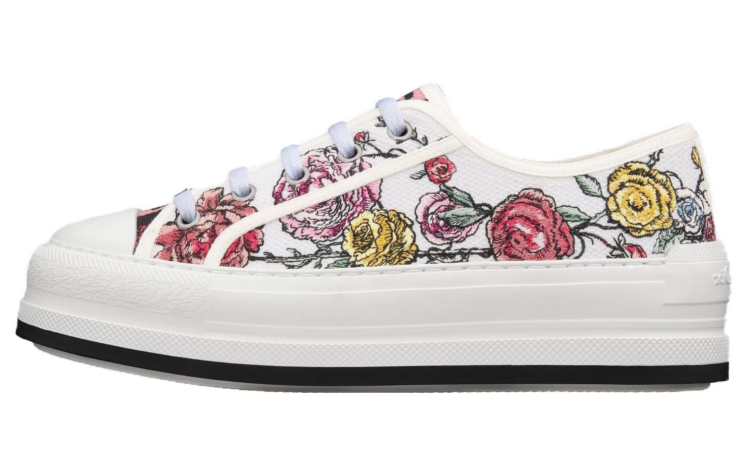 DIOR Walk'n'Dior Platform Shoes Low top Skateboard Shoes Women's White