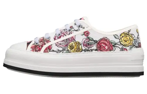 DIOR Walk'n'Dior Platform Shoes Low top Skateboard Shoes Women's White