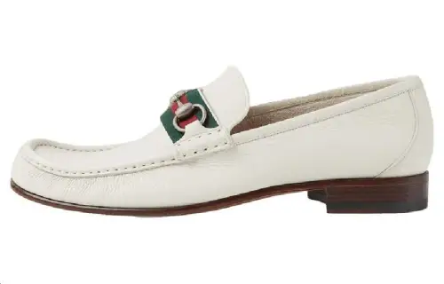 GUCCI Web Stripe Horsebit Loafer 'White'