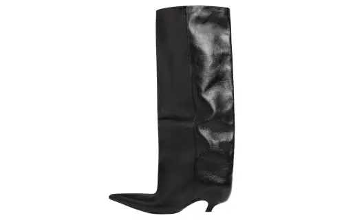 Balenciaga Subway Leather Knee high Boots Women's Black