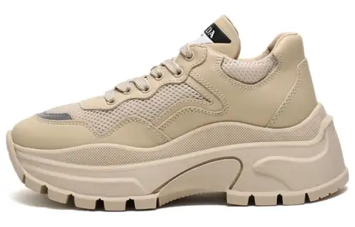 PRADA Textile, Leather Breathable Low top Chunky Sneakers Women's