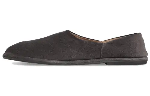 THE ROW Suede Casual Shoes Men's Stone Gray