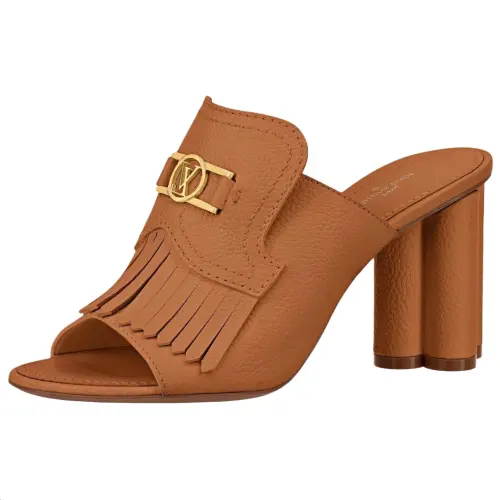 LOUIS VUITTON Slide Slippers Women's Brown