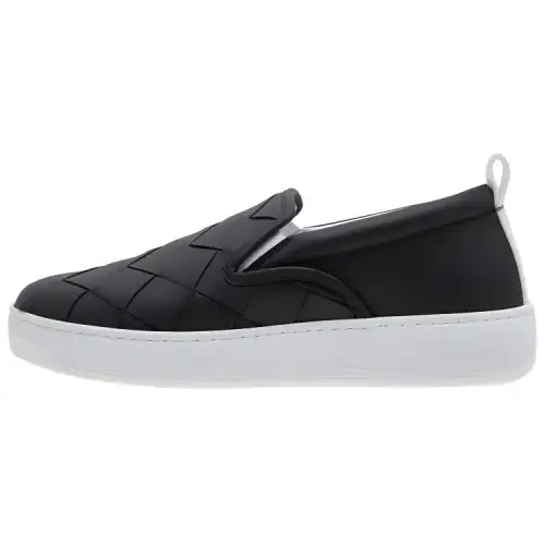 Bottega Veneta Maxi Intreccio Leather Stylish Skateboarding Shoes Men's Black