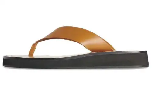 THE ROW Leather Flip Flops