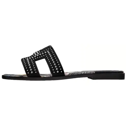 HERMES Oran Slide Slippers Women's Black