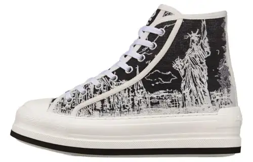 DIOR Walk'n'Dior Platform Shoes Low top Skateboard Shoes Women's Black
