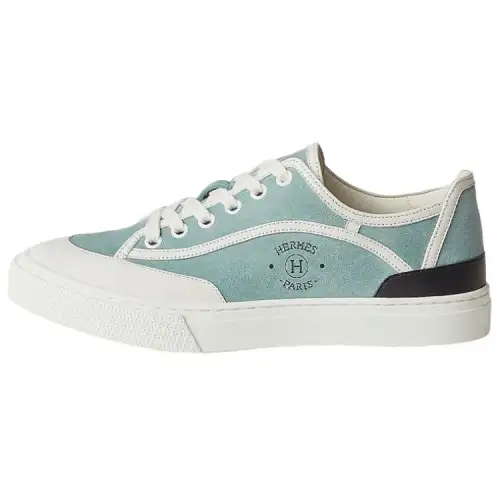 HERMES Get Low top Stylish Skateboarding Shoes Women's Light Blue
