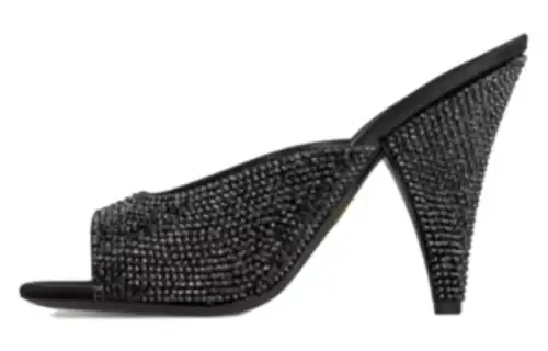 LOUIS VUITTON Slide Slippers Women's Black