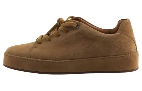 Loro Piana Suede Abrasion Resistant Low top Skateboard Shoes Men's Umber