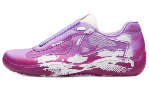 Cass x PRADA Sust4in Leather Low top Casual Shoes Unisex Light Purple