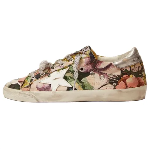Golden Goose Super Star Canvas Low top Stylish Skateboarding Shoes Women's Multicolor