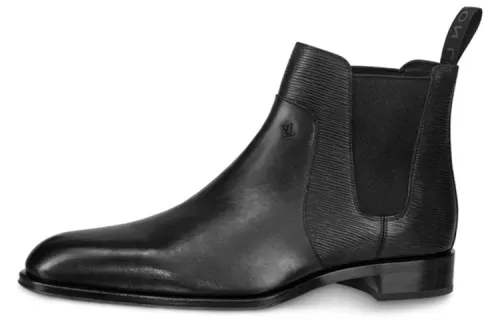 LOUIS VUITTON Wall Street Chelsea Boots 'Black EPI'